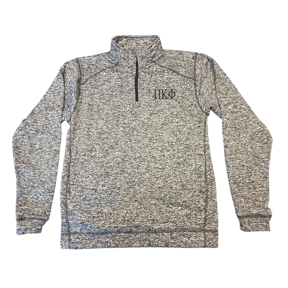 Pi Kappa Phi Mens Small Fleece 1/4 Zip in Gray